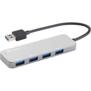 HUB Sandberg 333-88 USB 3.04xUSB 3.0, 4 porte, i argjendë