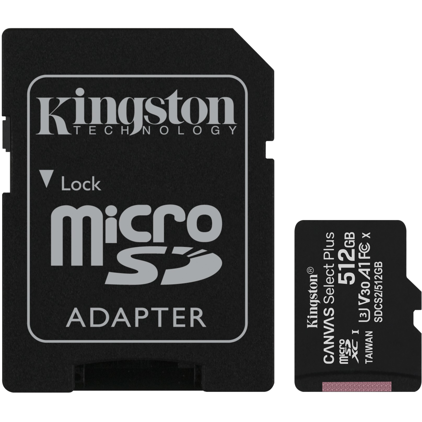 Kartë Memorie MicroSD 512GB Kingston Canvas Select Plus MicroSDXC 100MB/s +Adapter