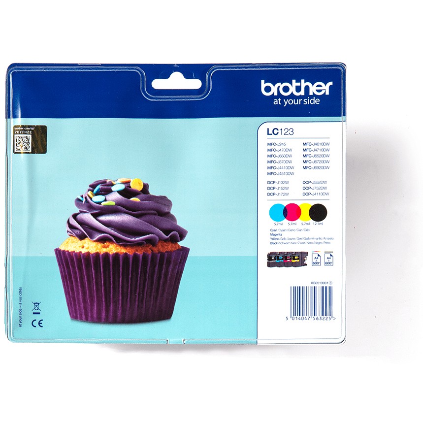 INK Brother LC-123 Value Pack – Zezë/Blu /Rozë / Verdhë