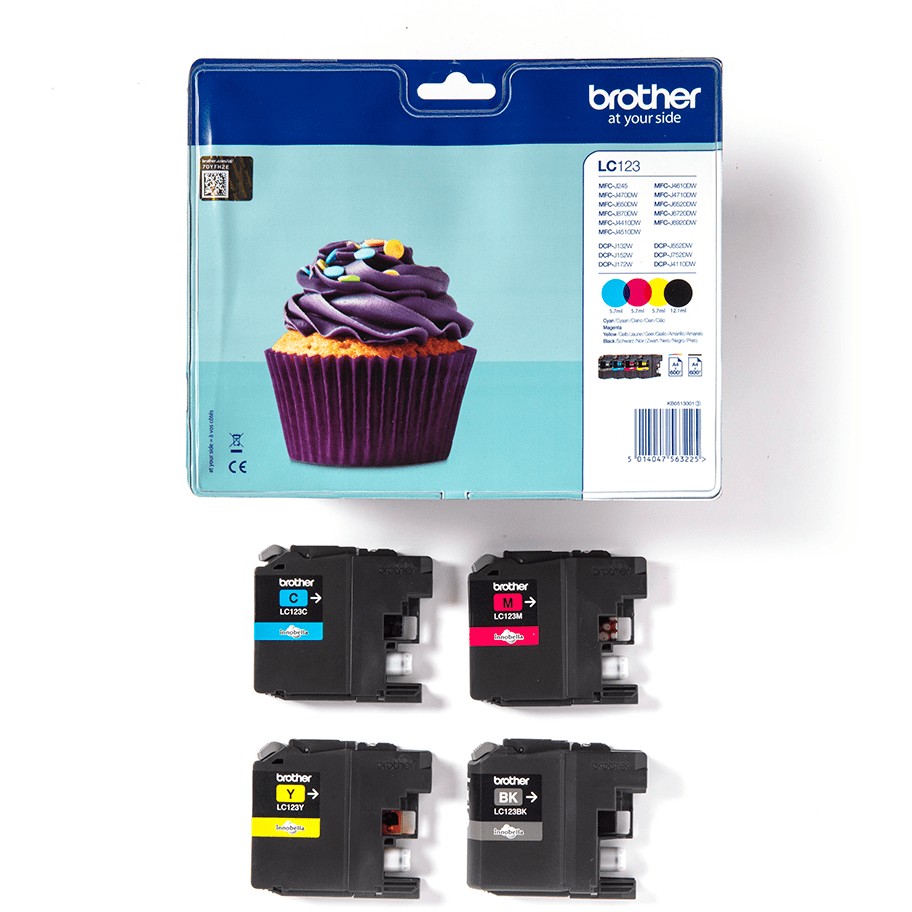 INK Brother LC-123 Value Pack – Zezë/Blu /Rozë / Verdhë - Figura 3