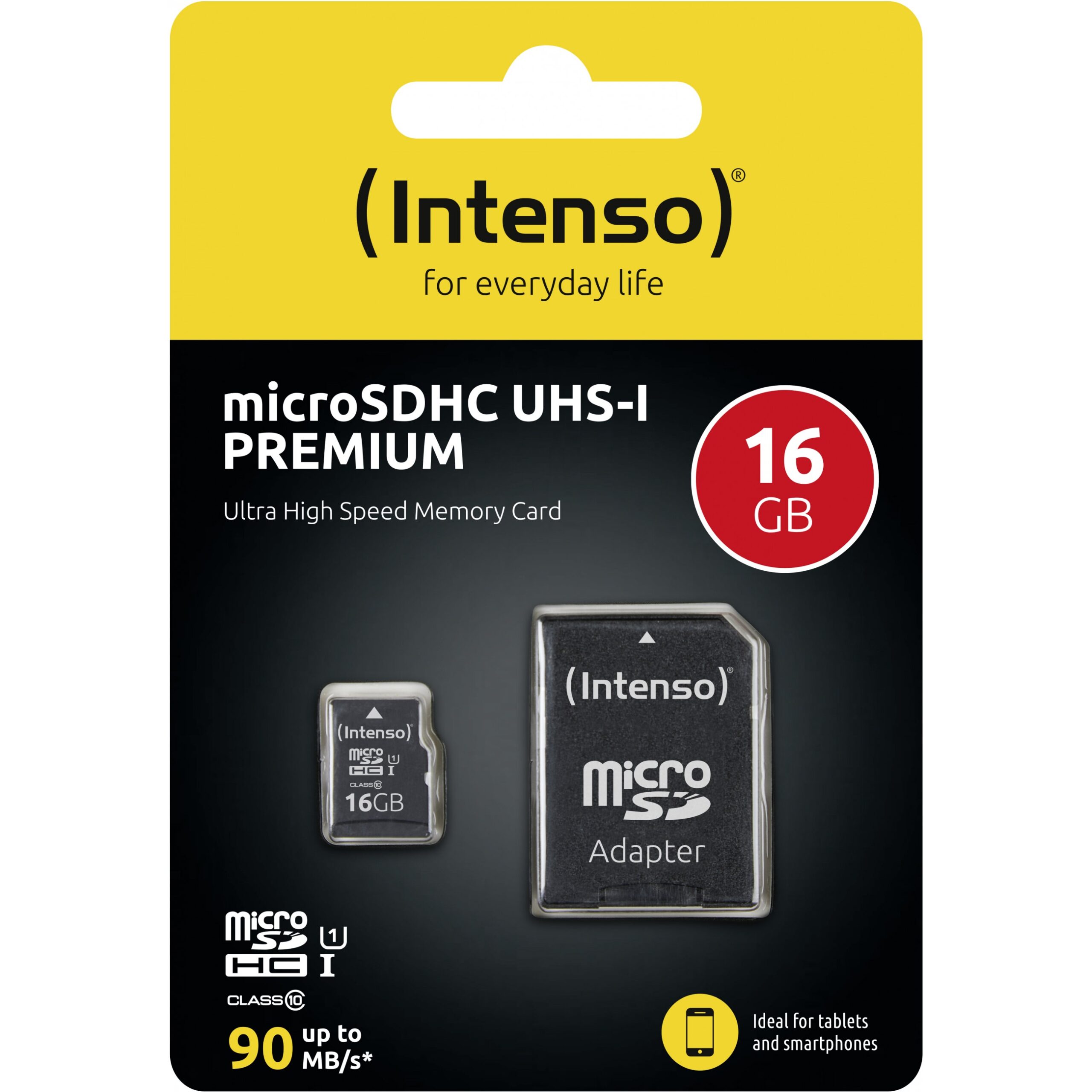 Kartë Memorie SD CARD 16GB Intenso Premium MicroHC 45MB/s +Adapter - Figura 4