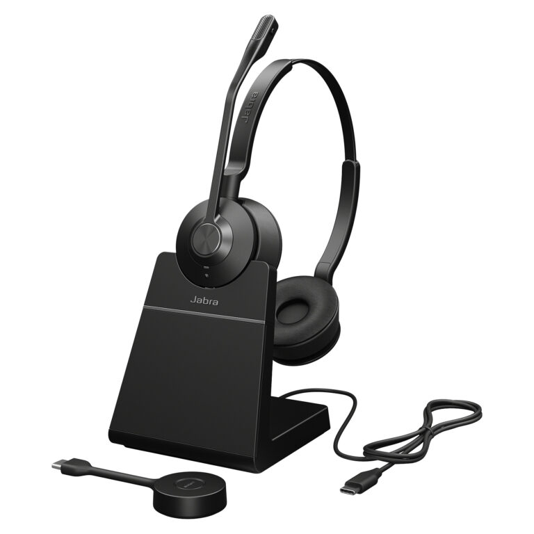 Kufje pa kabllo Jabra Engage 55 DECT Stereo USB-C UC me bazë karikimi - Zezë
