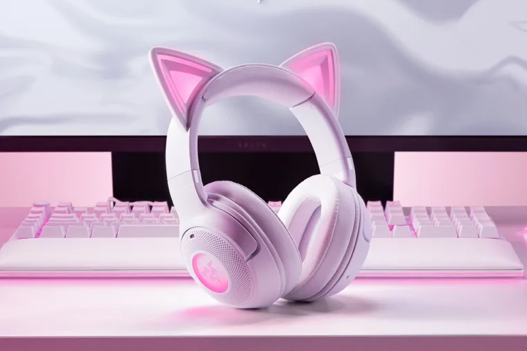 Kufje Gaming pa kabllo Kraken Kitty V2 BT – Bardhë - Figura 4