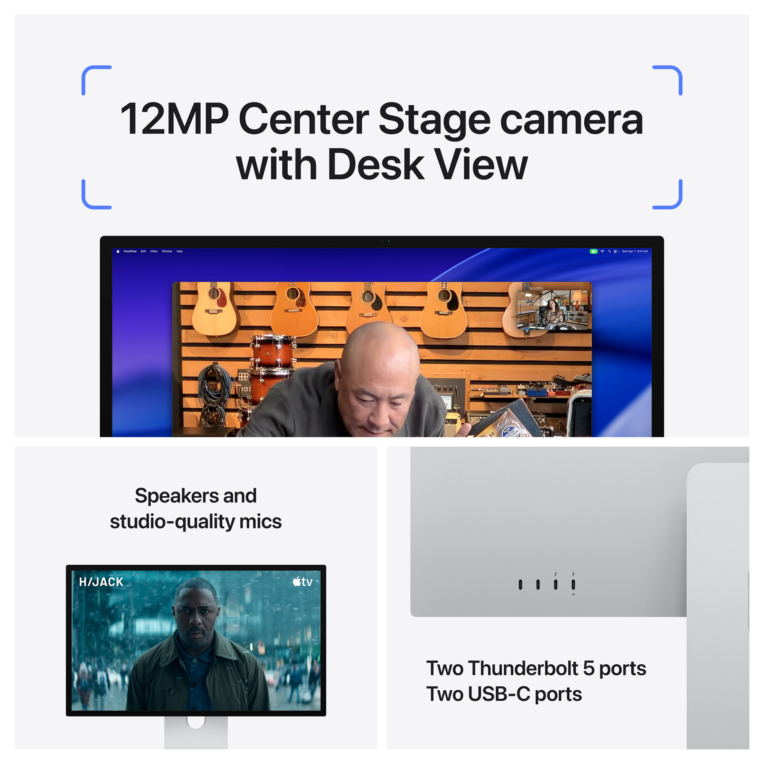 Apple Studio Display XDR / 27"/ 5K Ultra HD LED / 120Hz / USB-C - Silver - Figura 5