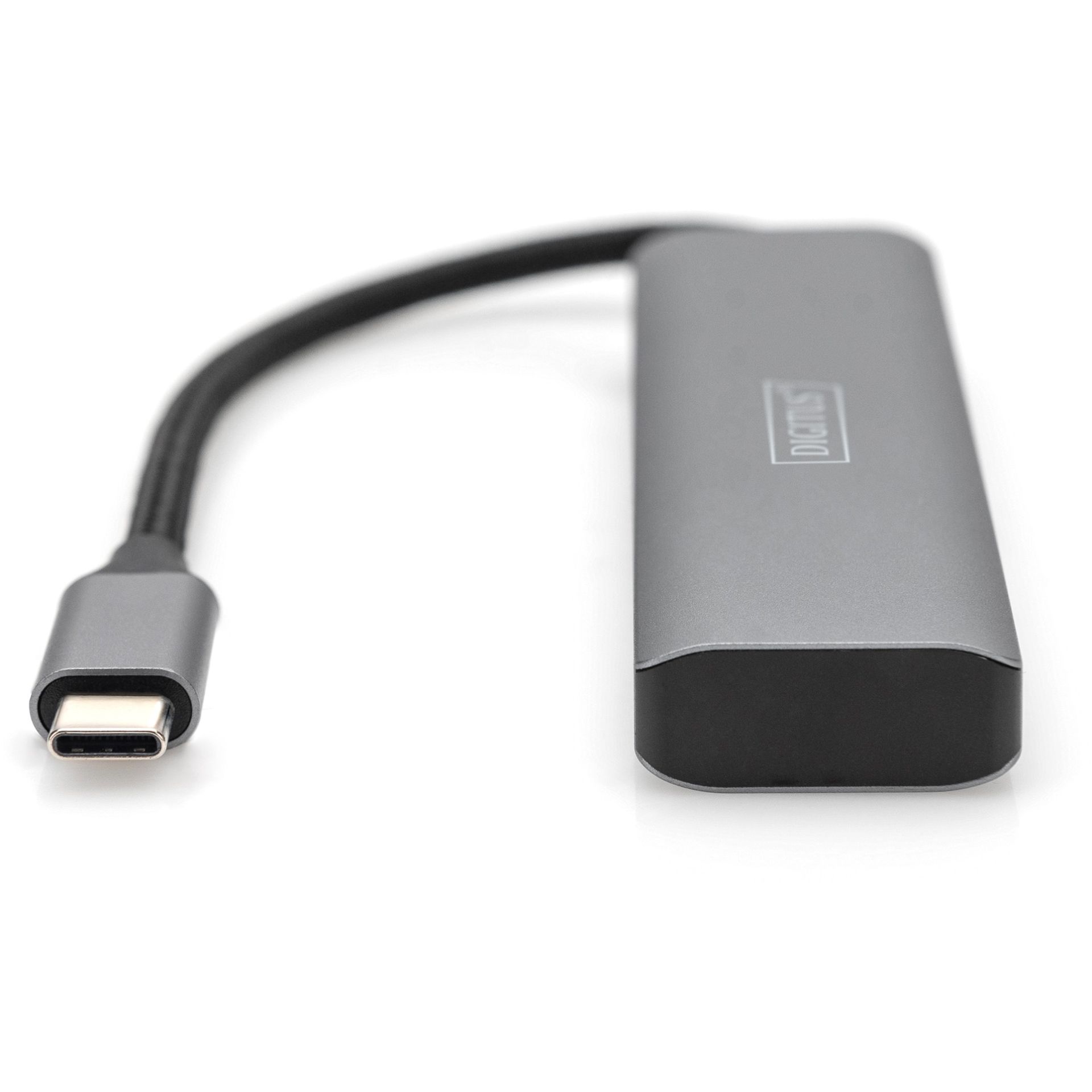HUB USB‑C DIGITUS / 4‑Port (2x USB‑A 3.1 + 2x USB‑C 3.1) / Kabllo e integruar - Figura 3