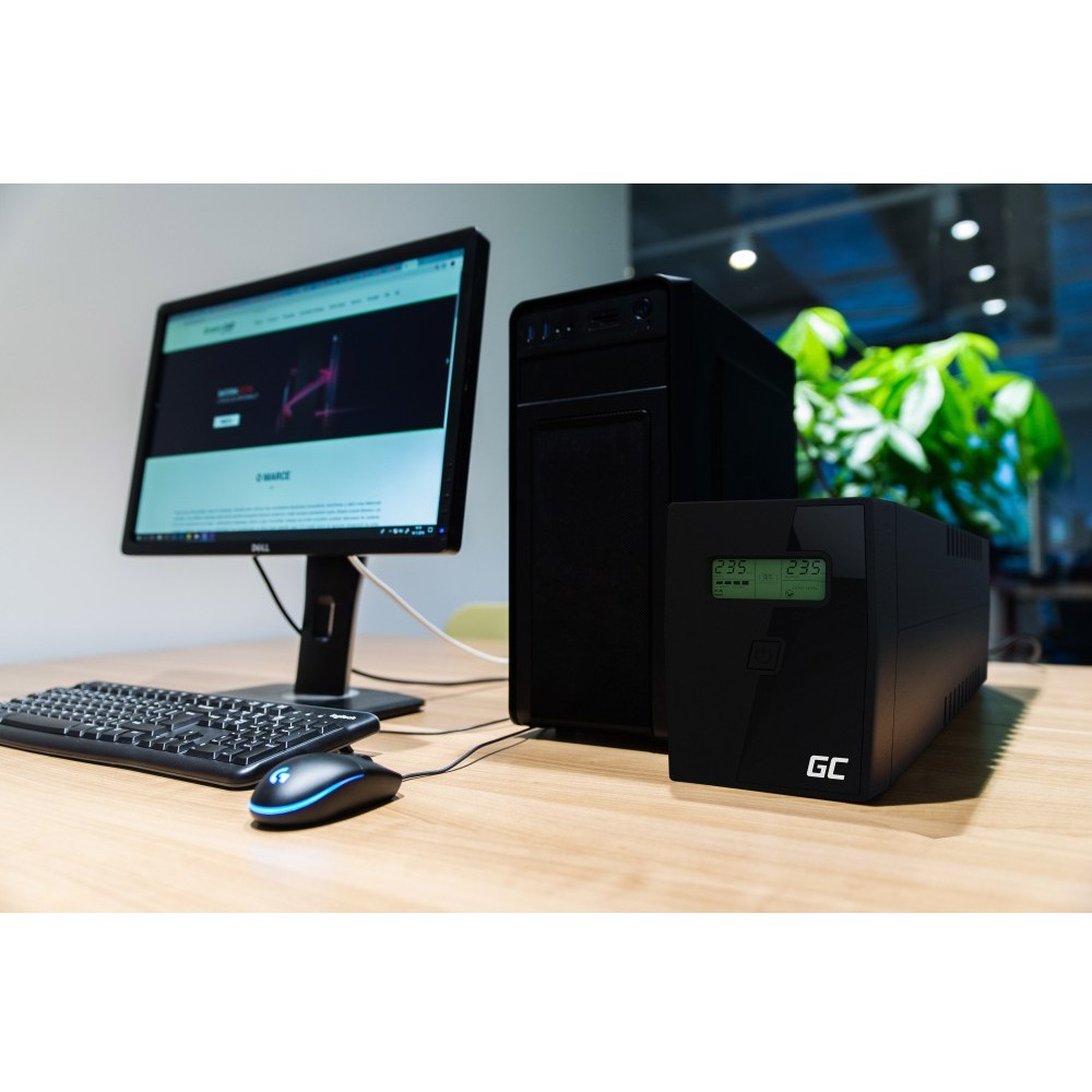 Green Cell UPS 600VA / 360W – 230V Backup Power Supply for PC, Router & Home Office Protection - Figura 3