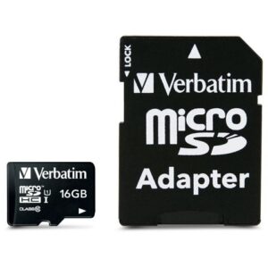 Kartë Memorie SD CARD 16GB Verbatim Premium MicroSDHC 80MB/s +Adapter