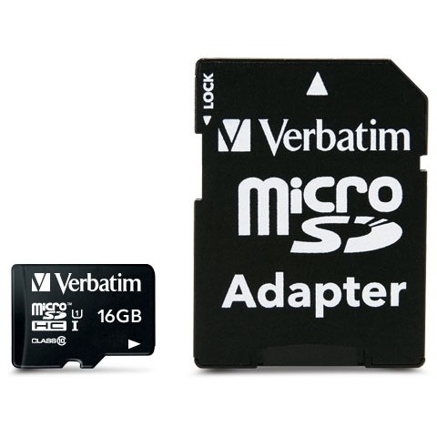 Kartë Memorie SD CARD 16GB Verbatim Premium MicroSDHC 80MB/s +Adapter