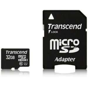 Kartë Memorie SD CARD 32GB Transcend Premium MicroSDHC 45MB/s +Adapter