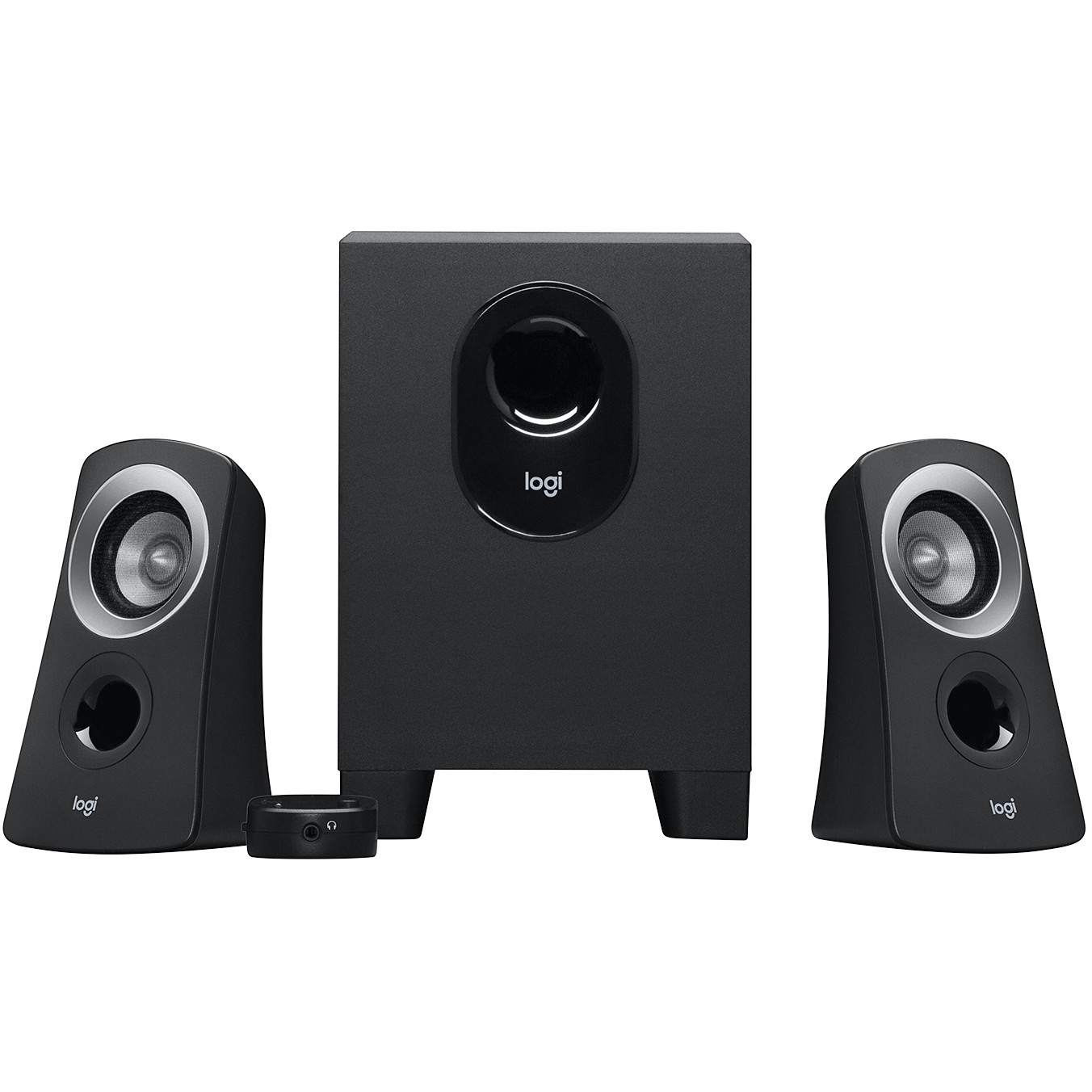 Logitech Z313 Altoparlantë 2.1 me Subwoofer 25W RMS, Wired, 3.5mm Jack – E Zezë