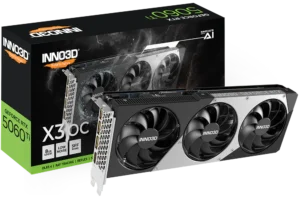 Kartelë Grafike Nvidia RTX 5060 Ti 8GB Inno3D Twin X3 OC GDDR7 3 Fan