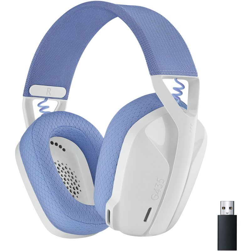 Kufje Gaming Logitech G435 Lightspeed Headset – Bardhë/Blu