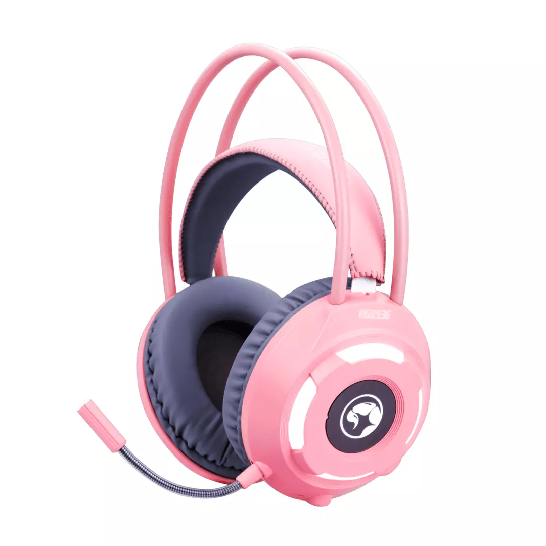 Kufje Gaming Marvo HG8936 / 20 Hz - 20 kHz / 21 Ohm / Me kabllo 2.1m / Pink