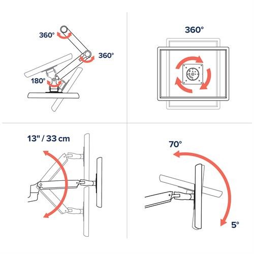 Mbajtëse për Monitor Ergotron LX Desk Mount 34" LCD Arm - Figura 4
