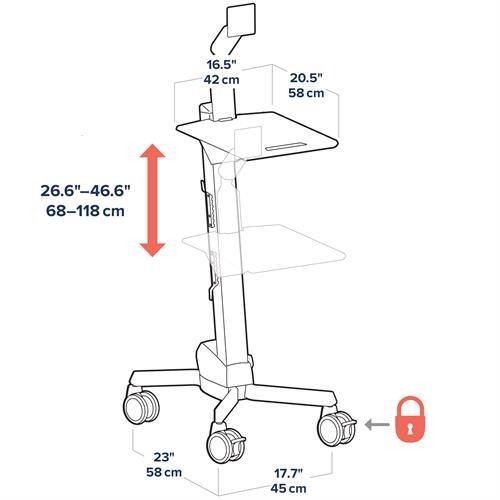 Mbajtëse për Monitor Ergotron Neo-Flex LCD Cart - Figura 4