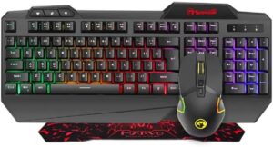 Set Combo Gaming 3in1 Marvo CM306 EN / Keyboard, Mouse, Mouse Pad / me kabllo / zi dhe kuq