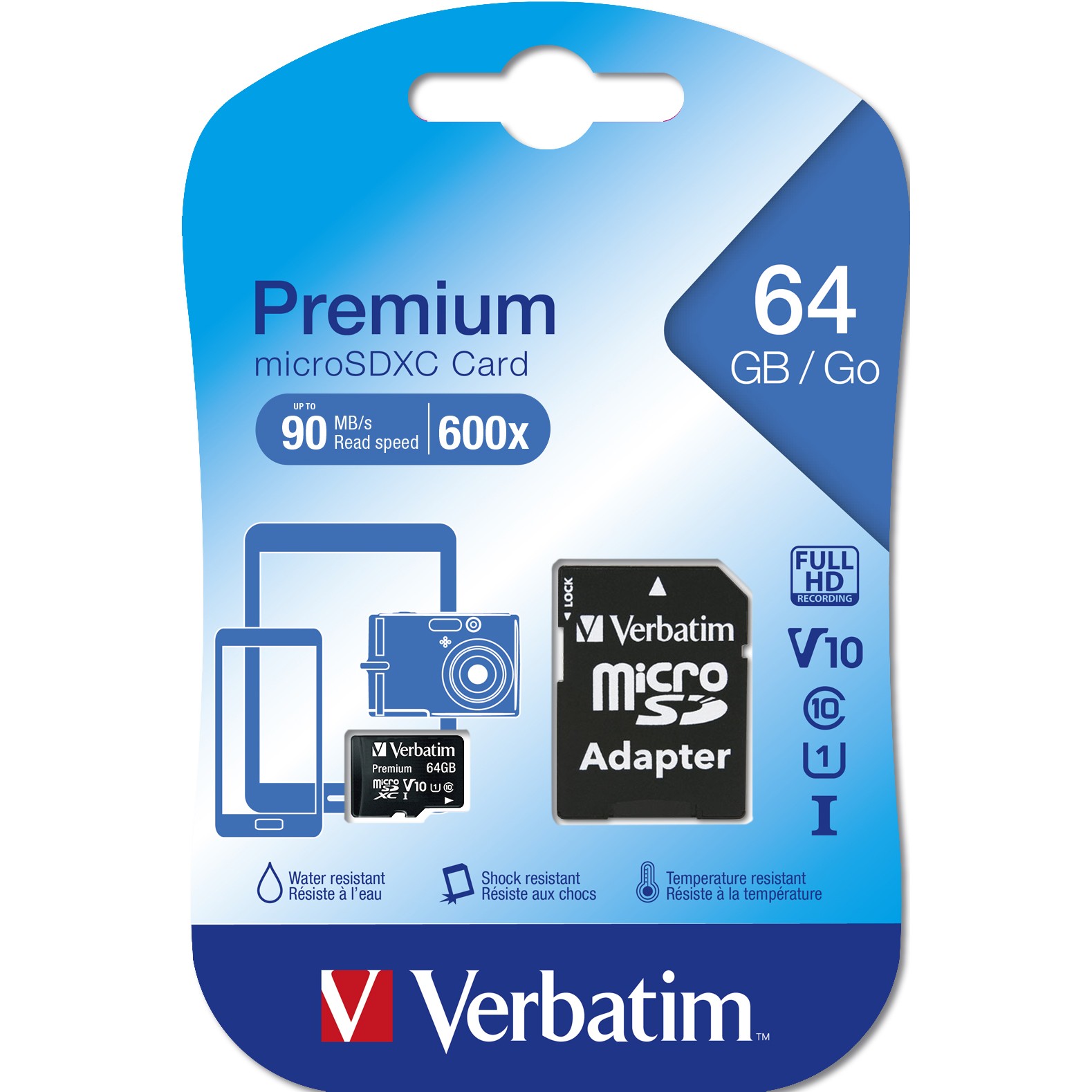 Kartë Memorie SD CARD Verbatim Premium - Flash Memory Card (adapter included) - 64 GB - Class 10 - microSDXC UHS-I - Figura 3