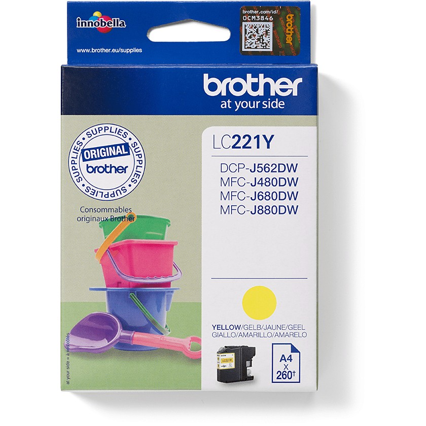 INK Brother LC221Y Ink Cartridge – Verdhë