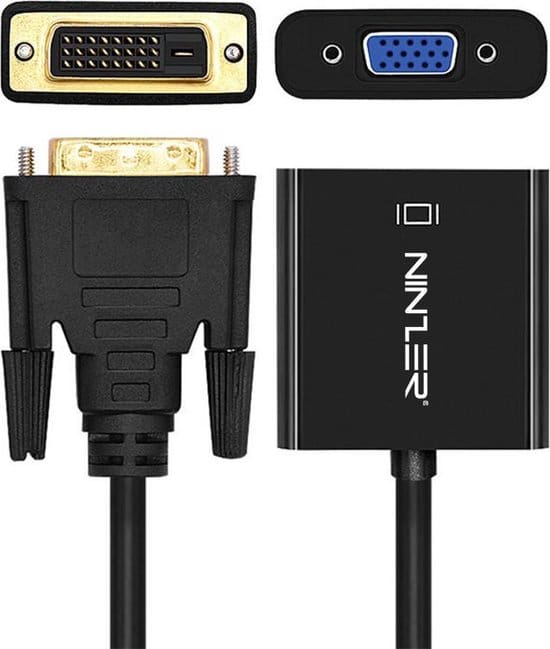 Kabëll DVI në VGA / 15cm / E zezë - Figura 2