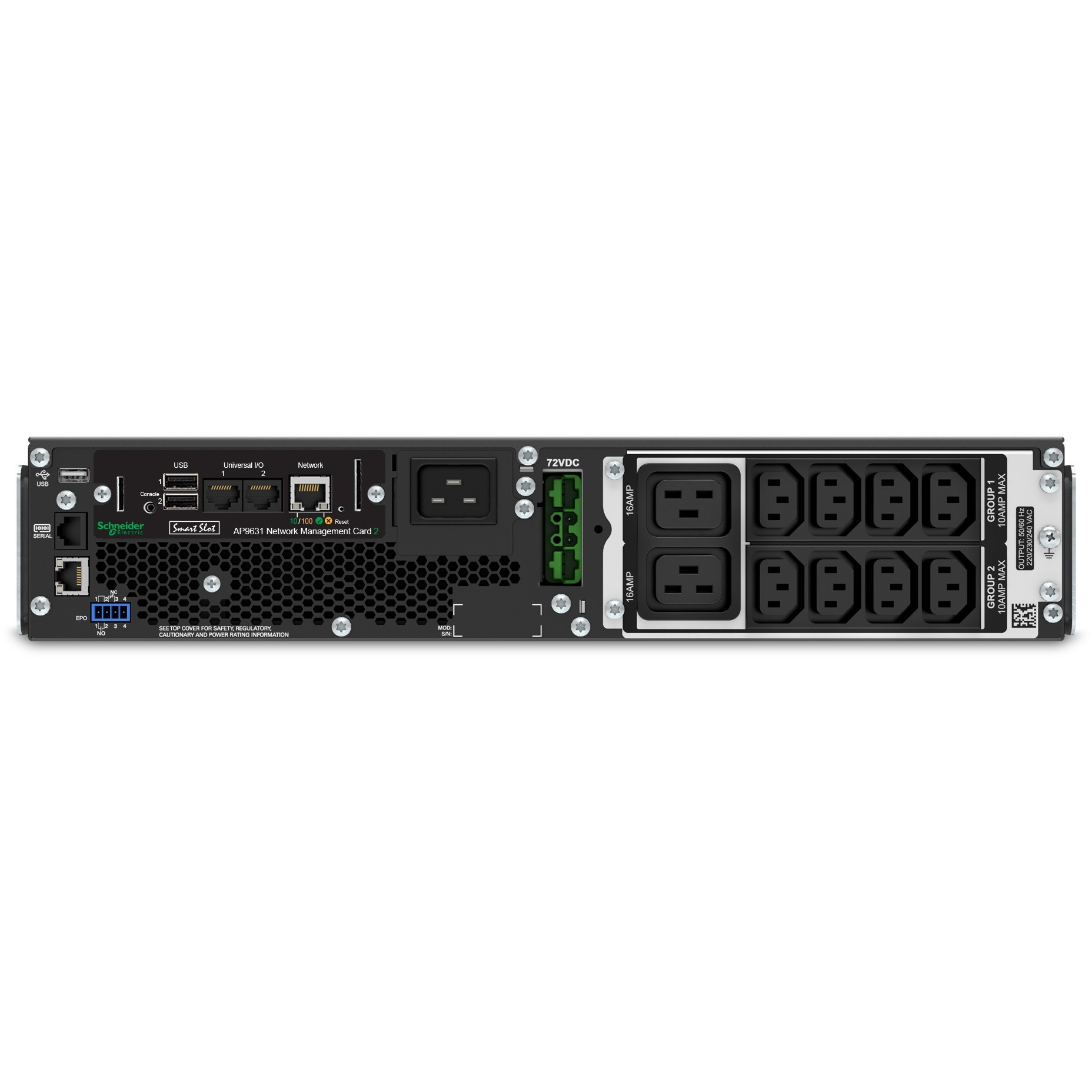 APC SRT2200RMXLI-NC Smart-UPS 2200VA / 1980W Rack 2U – Online Double Conversion UPS with Pure Sine Wave & NMC - Figura 2