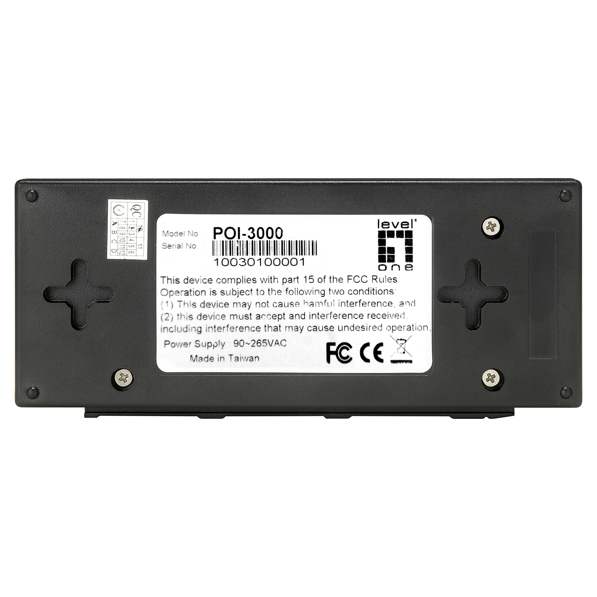 LevelOne POI-3000 Gigabit PoE Injector 802.3af/at 30W me 6kV Surge Protection High Power - Figura 3
