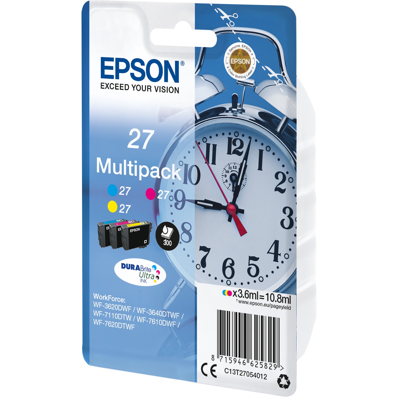 INK Epson 27 C13T27054012 3er Multipack – Blu /Rozë /Verdhë - Figura 2