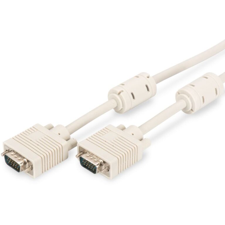 Kabllo VGA Digitus HD15 M-M / 5m / Ferrite Core