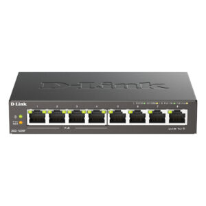 D-Link DGS-1008P/E 8-Port Gigabit PoE+ Switch me 4x PoE Ports dhe 56W Budget Metal Desktop Switch