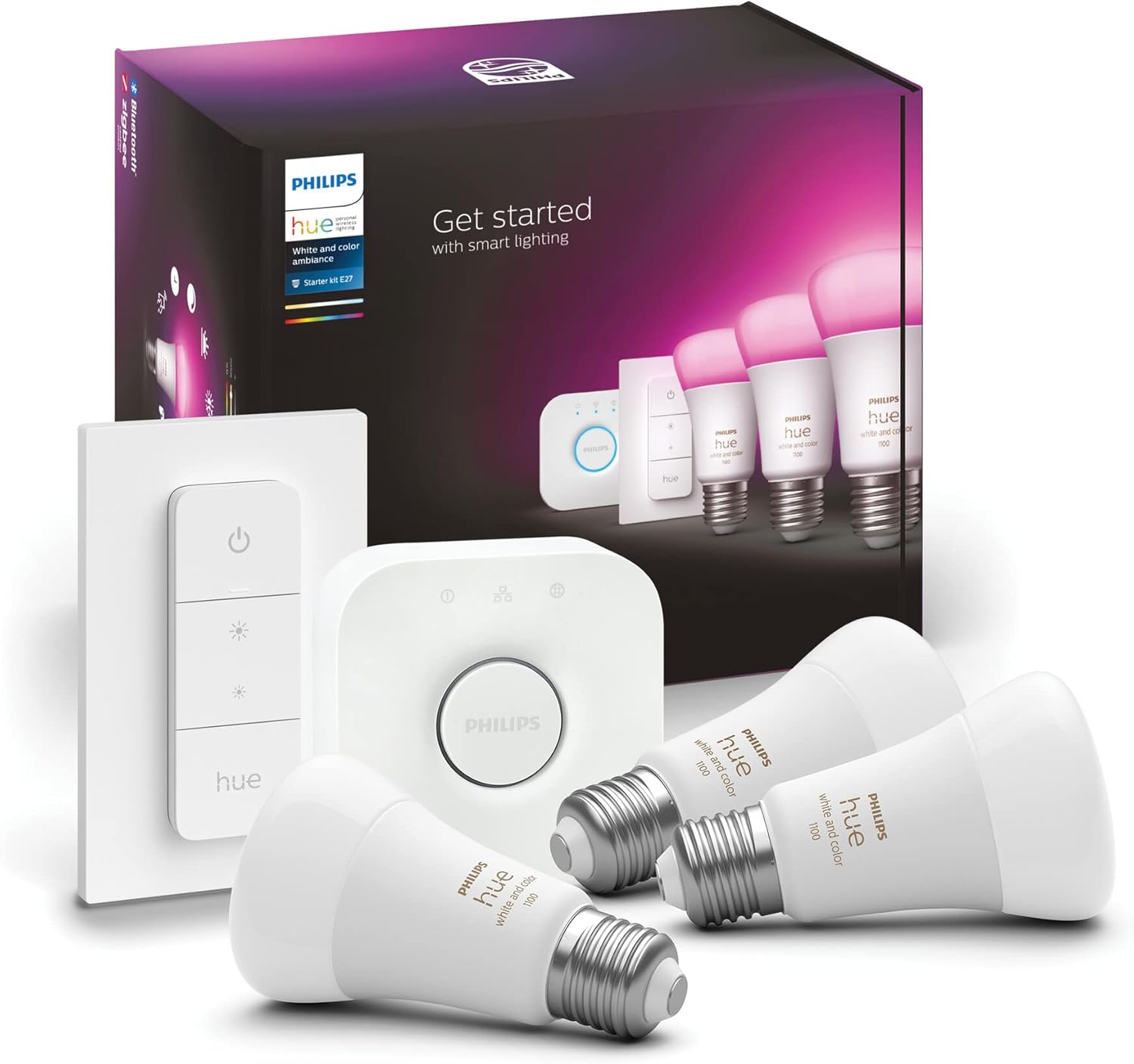 Llamba Philips Hue White & Color Ambiance E27 – Set 3 copë
