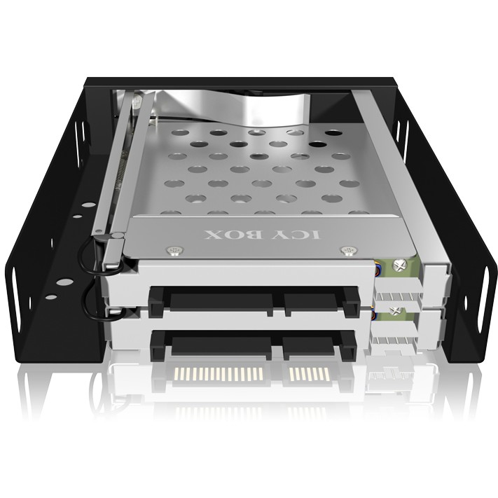 Aksesorë për disqe Hot-Swap Frame: 2× 2.5" SATA to 2× SATA host, trayless design, for 3.5" drive bay – ICY BOX. - Figura 4