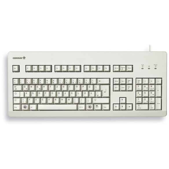 Tastierë me kabllo Cherry G80-3000 LPCDE-0 / USB / QWERTZ Gjerman - Gri