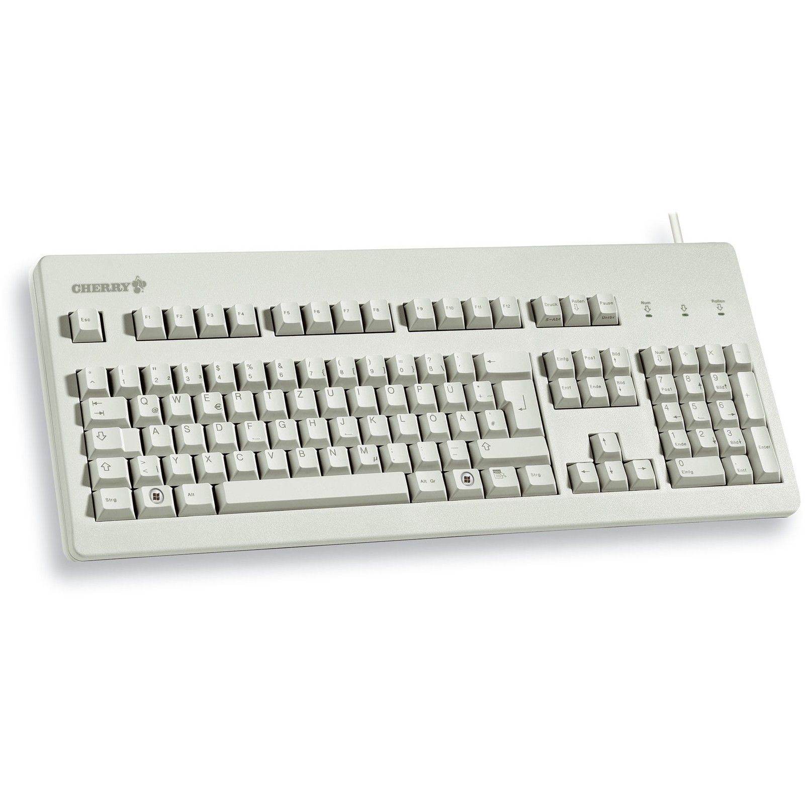 Tastierë me kabllo Cherry G80-3000 LSCDE-0 / QWERTZ Gjerman - Gri - Figura 2