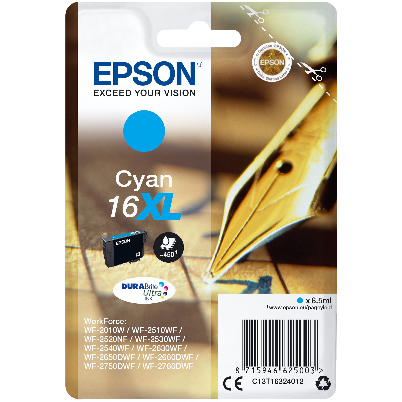 INK / Epson / C13T16324012 / 450 faqe - Blu