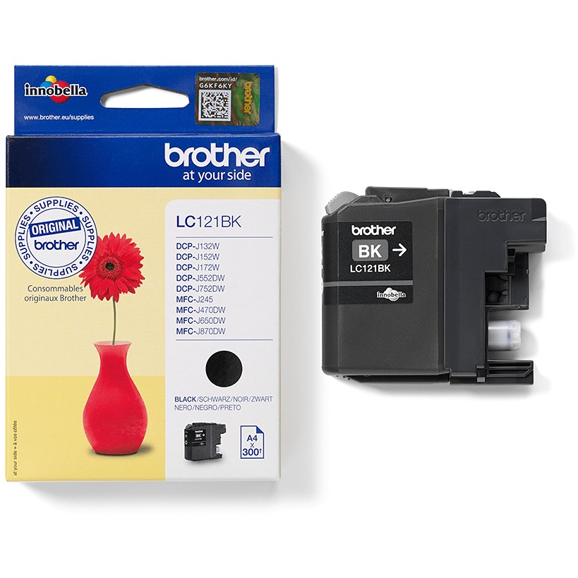 INK / Brother / LC-121BK / 300 faqe - Zezë - Figura 4