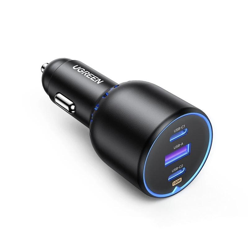 Aksesorë për telefon Fast car charger UGREEN / 130W / 3 Porta / Fast Charging - Gri - Figura 2