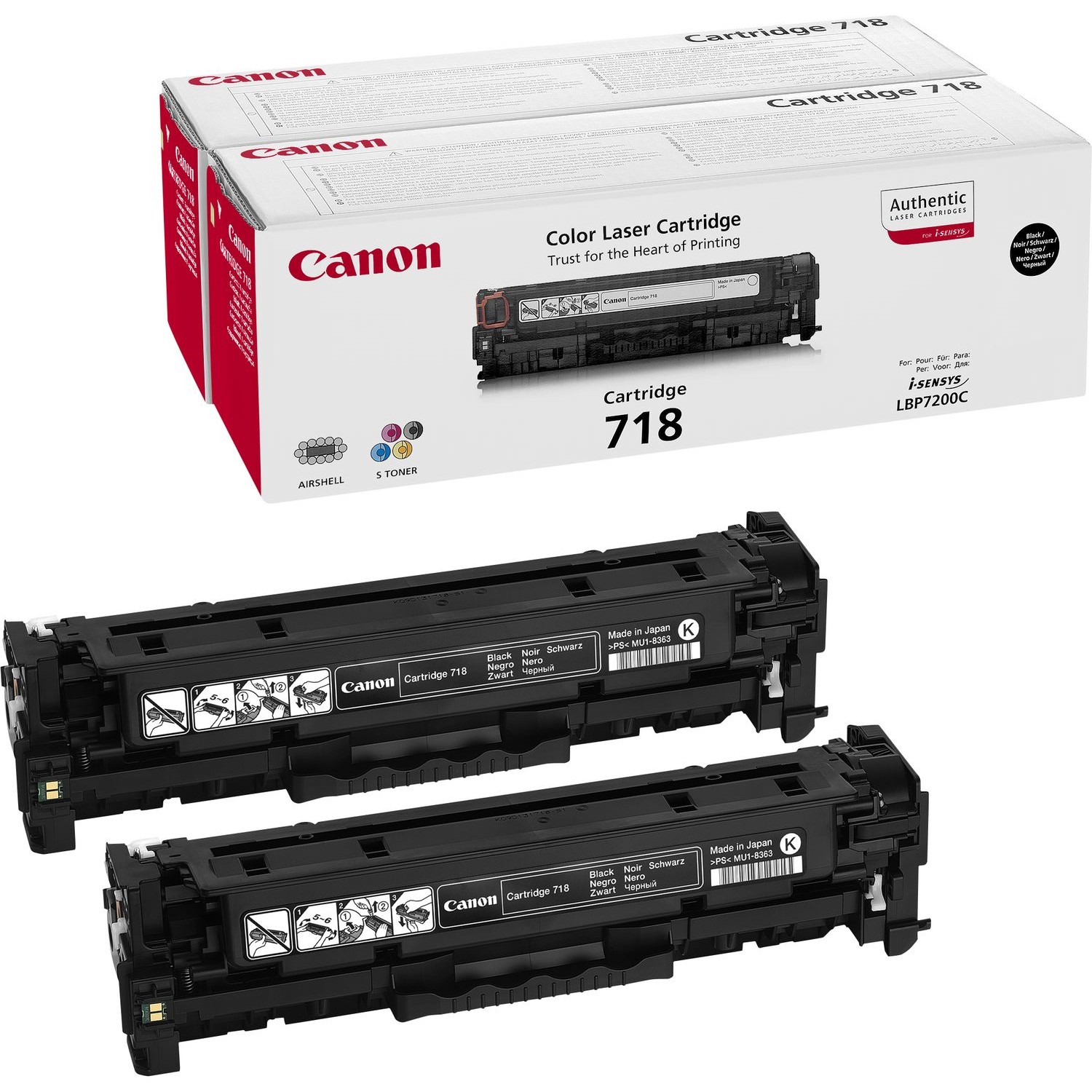 Toner Canon 718BK / Doppelpack - Zezë