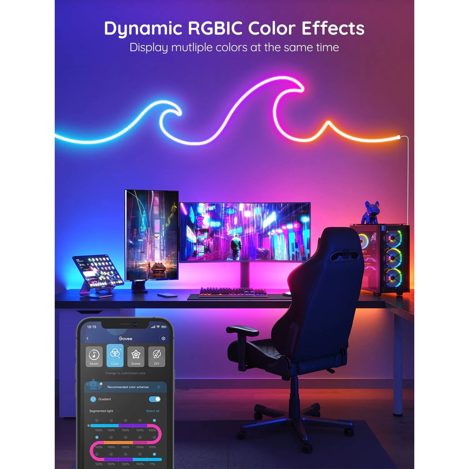 Govee RGBIC Neon Rope Light 2m - Figura 4