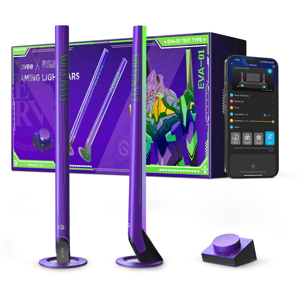 Dritat e mençura Govee Gaming Smart Light Bars / RGBIC LED / Sync me Muzikë & Ekran / Set 2 Copë - Figura 2