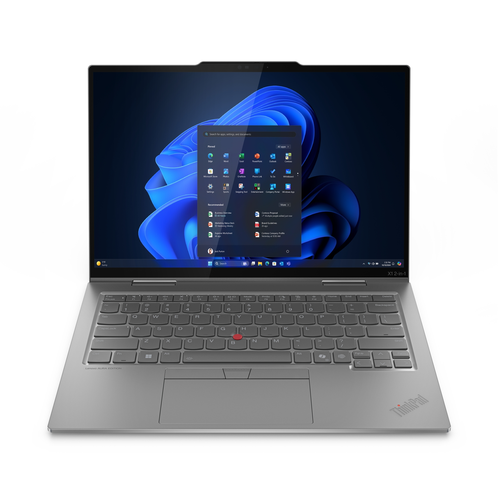 Laptop për punë Lenovo X1 2in1 G10 / Ultra7- 258V / 32GB LPDDR5 / 1TB / 14" WUXGA IPS Touch / Intel Arc Graphics 140V / DE - Gri