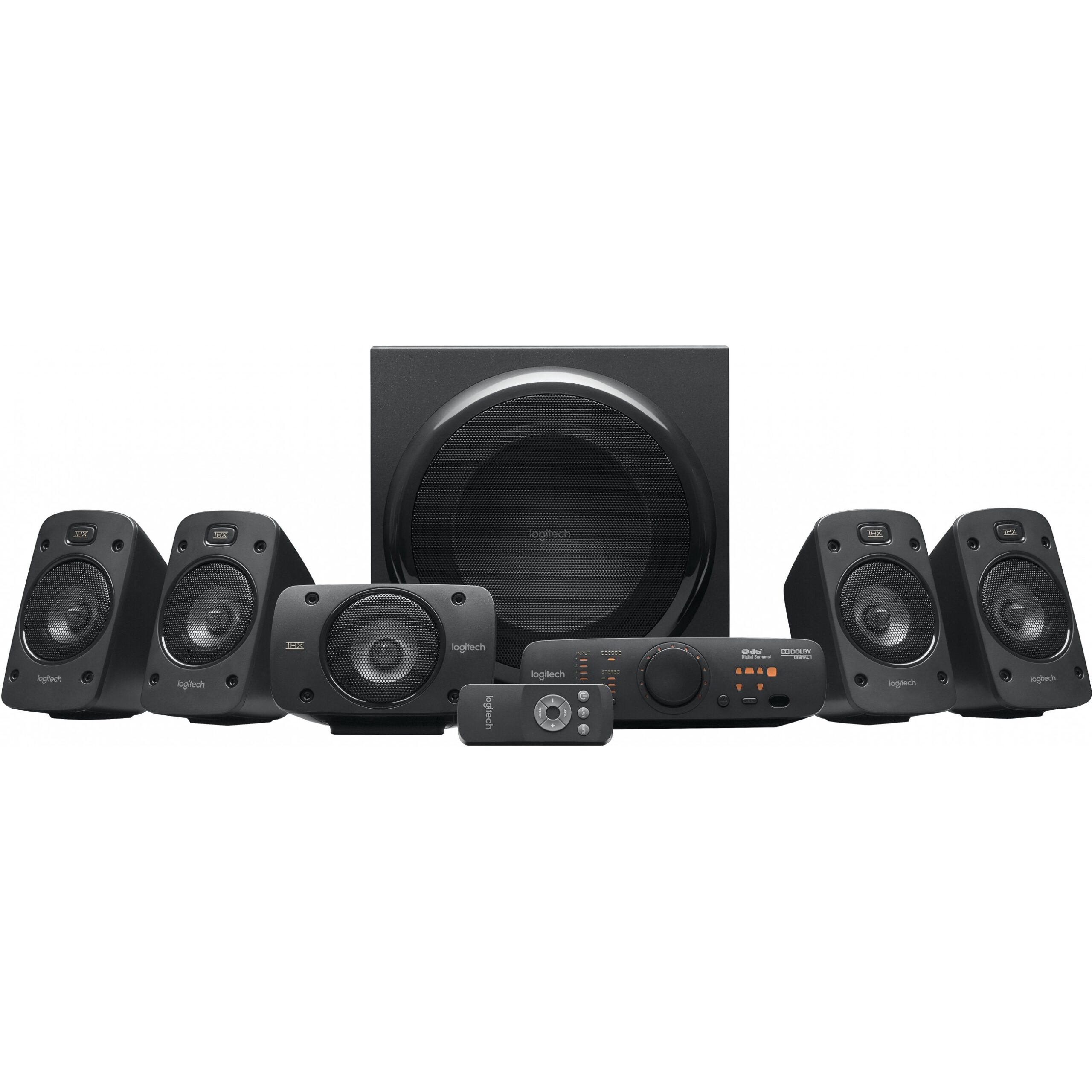Logitech Z906 5.1 Surround Sound Speaker System 500W RMS, THX, Dolby Digital/DTS – E Zezë