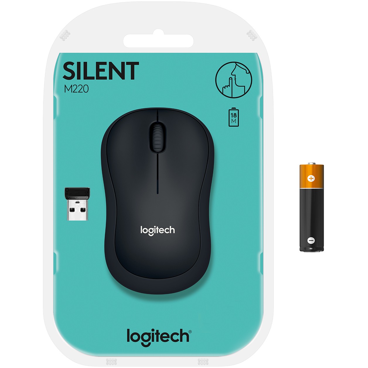 Maus pa Kabllo Logitech M220 Silent – Zezë - Figura 4