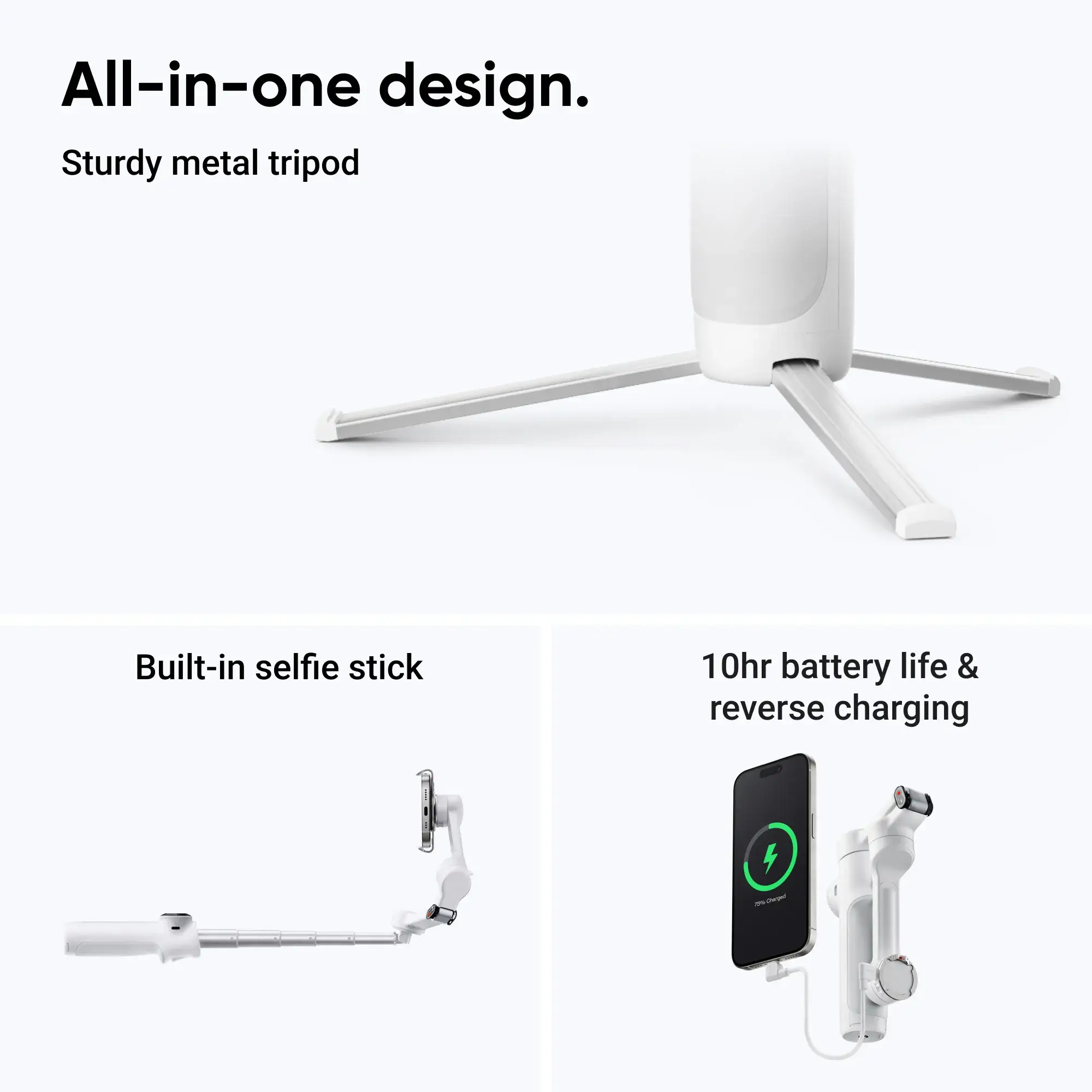 Aksesorë për telefon Insta 360 Flow 2 Standard - Bardhë - Figura 2