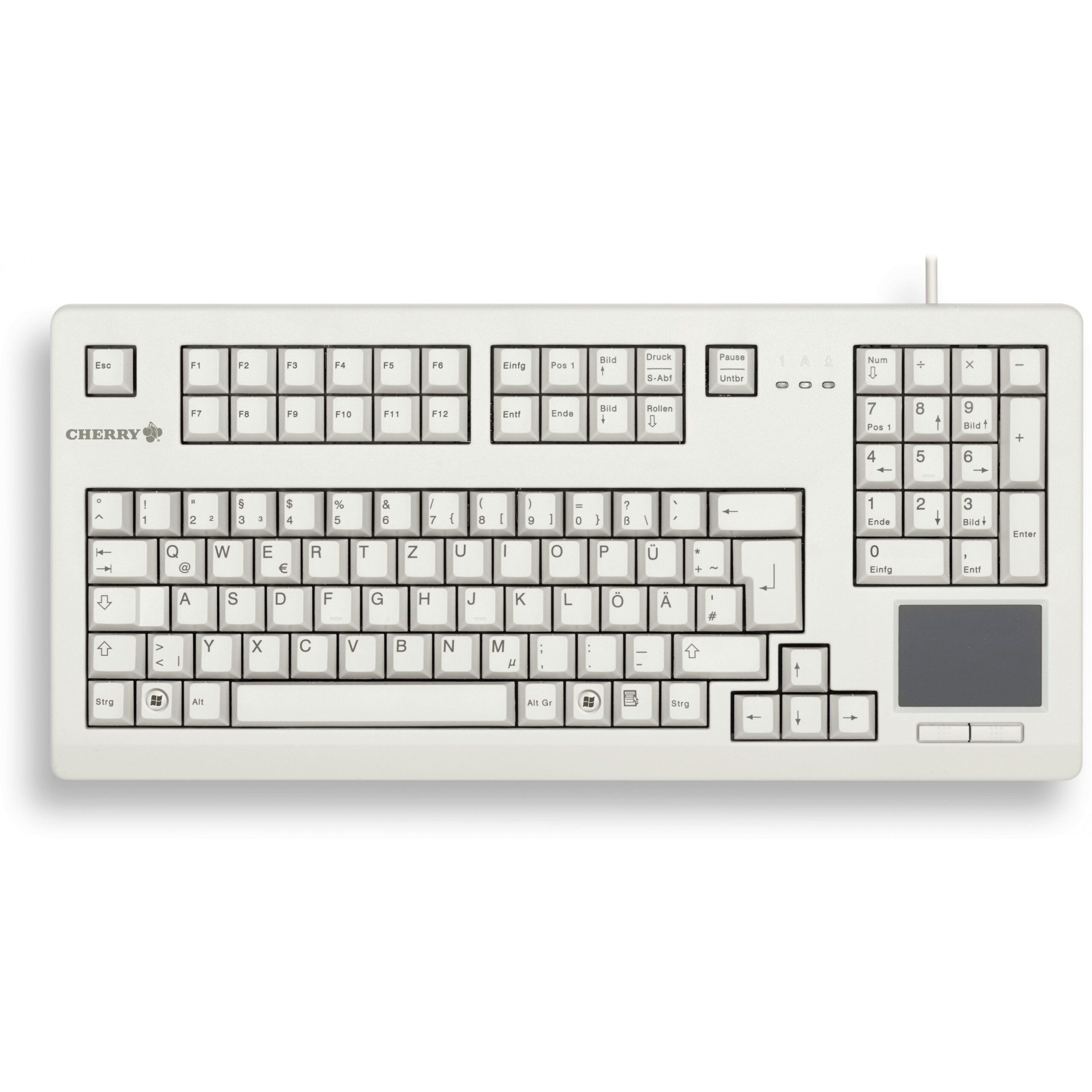 Tastierë me kabllo Cherry G80-11900LUMDE-0 TouchBoard / QWERTZ Gjerman - Gri