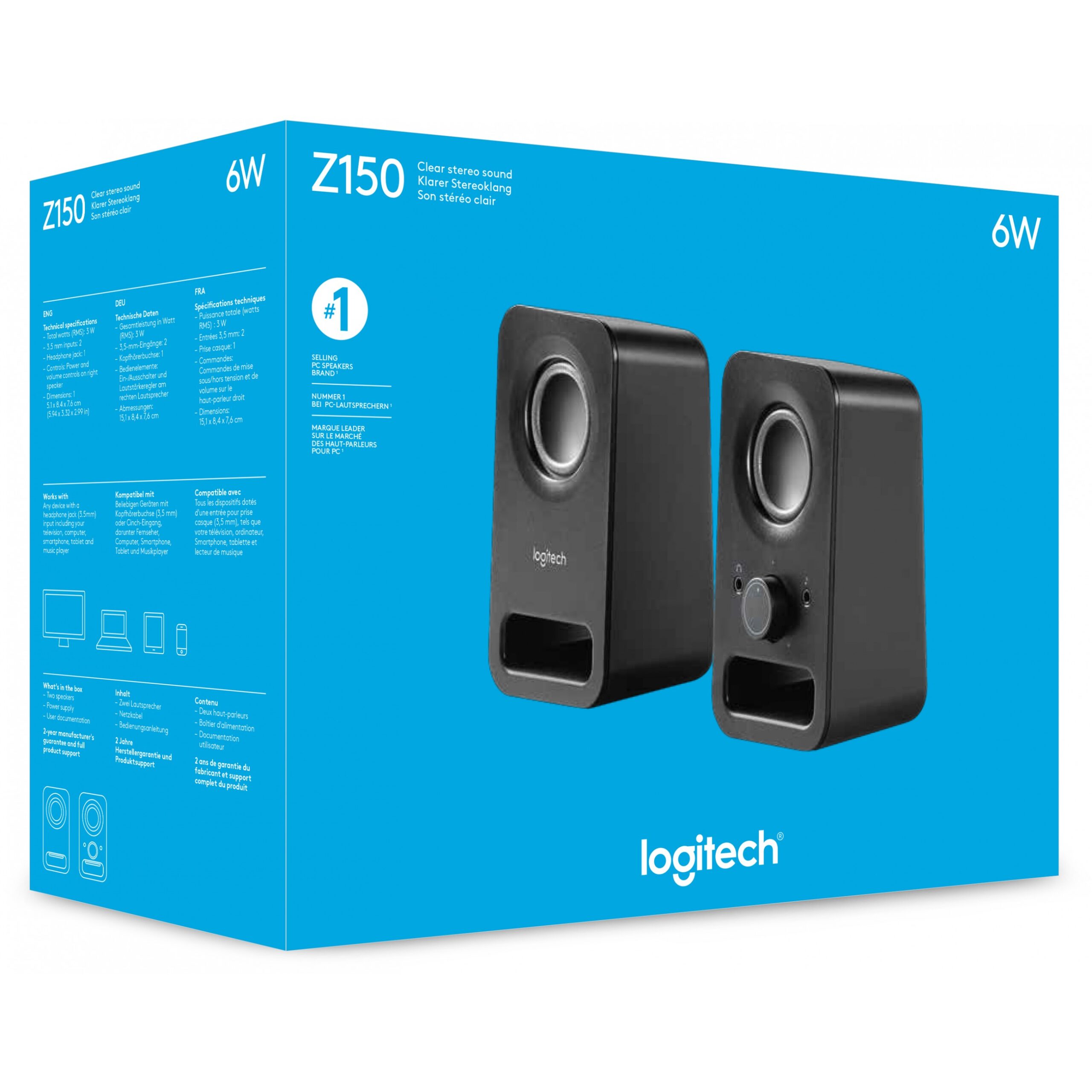 Logitech Z150 Multimedia Speakers 2.0 – Black (980-000814) - Figura 5