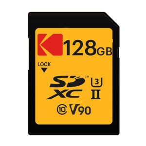 Kartë Memorie SD CARD Kodak 128GB UHS-II U3 V90 Ultra Pro