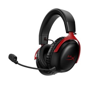 Kufje Gaming HyperX Cloud 3 / 10Hz-21kHz / Microphone -21.5 dBV / Wireless / 120 hours Battery Life - Zezë dhe kuqe