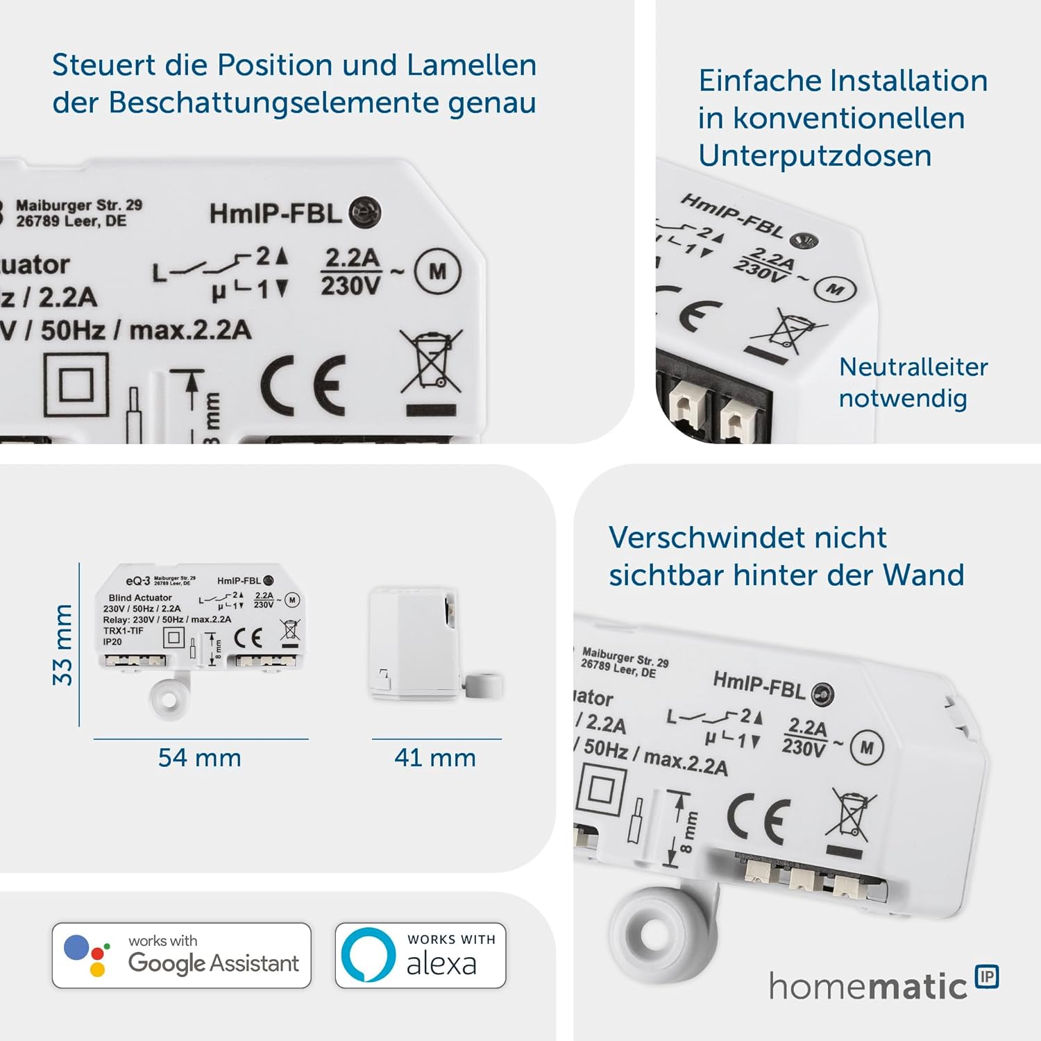 Homematic IP Jalousieaktor – Unterputz - Figura 3