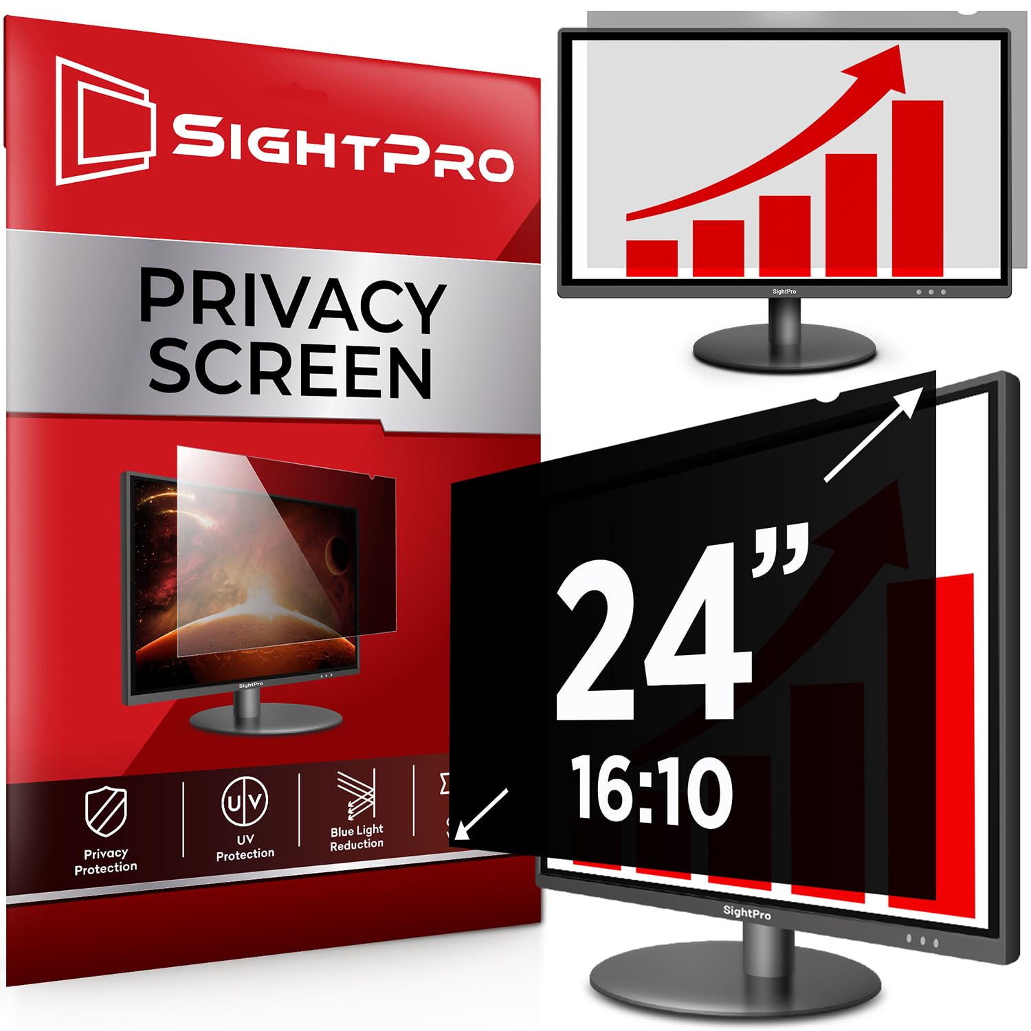 Aksesorë për telefon SAFE Privacy Screen Protector for Monitor 24" (16:10) – 519mm x 325mm