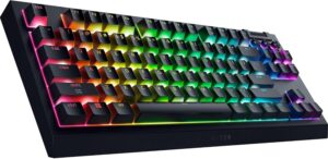 Tastierë Gaming Razer BlackWidow V4 Tenkeyless HyperSpeed / Orange Switches / German layout - Zezë