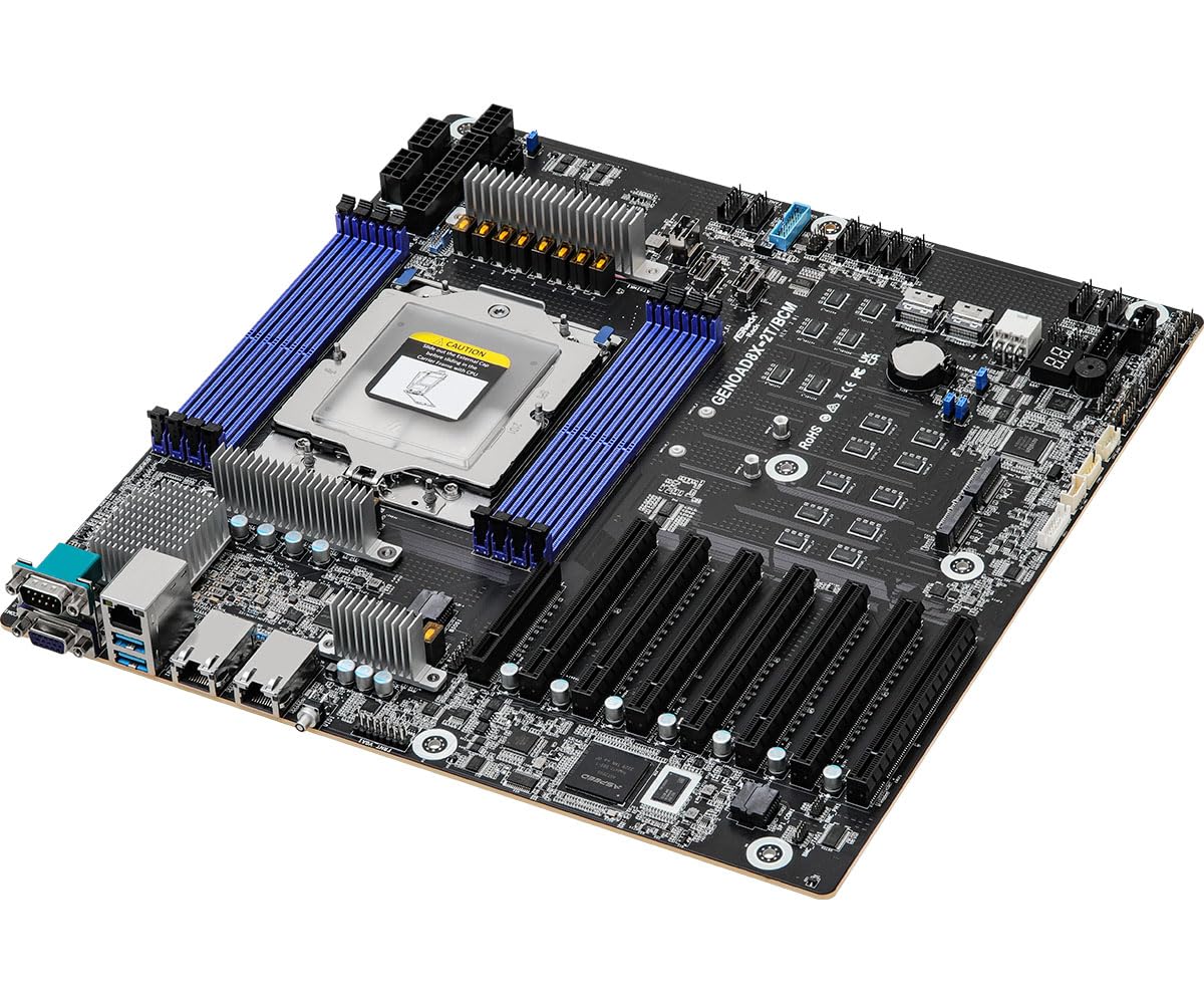 Pllakë Amë MB Server ASRock Mainboard GENOAD8X-2T/BCM EEB Sockel SP5 Single - Figura 2